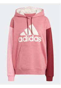 Adidas - adidas Bluza Essentials Big Logo Oversized French Terry Hoodie IC9869 Różowy Loose Fit. Kolor: różowy. Materiał: bawełna #5