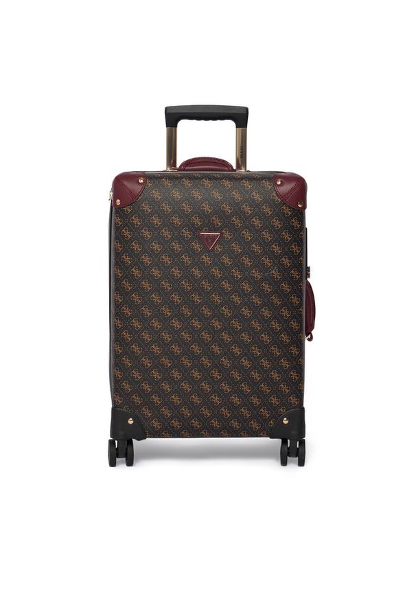 Walizka kabinowa Guess. Kolor: brązowy