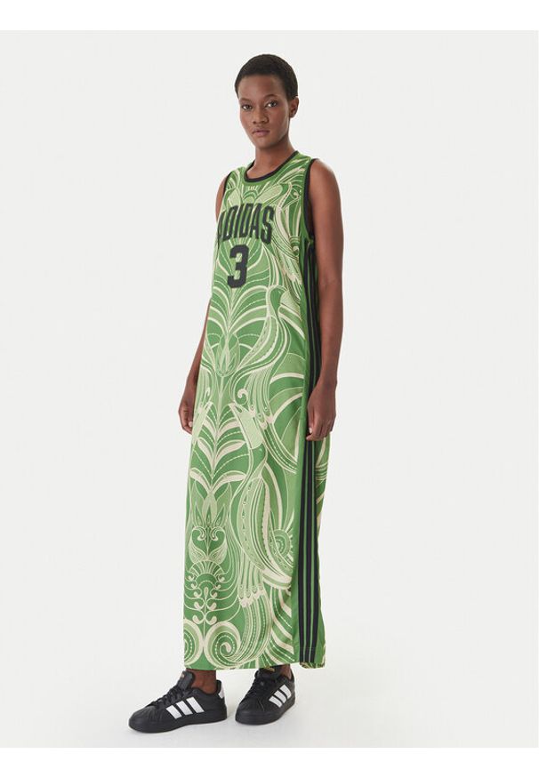 Adidas - adidas Sukienka codzienna Farm Rio Premium KD4620 Zielony Slim Fit. Okazja: na co dzień. Kolor: zielony. Materiał: syntetyk. Typ sukienki: proste. Styl: casual