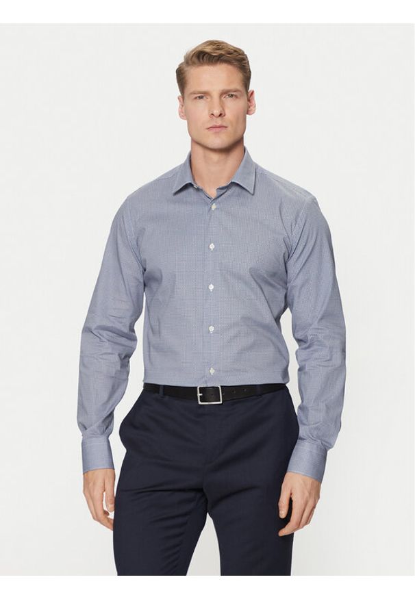 Liu Jo Koszula QA5114 T4354 Granatowy Slim Fit. Kolor: niebieski. Materiał: bawełna