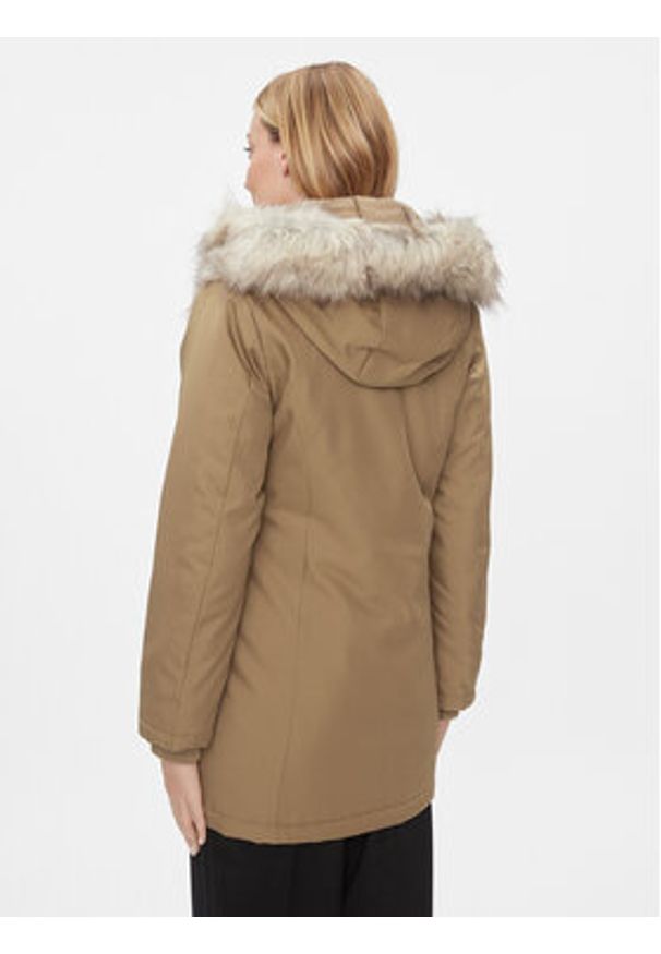 only - ONLY Parka 15300633 Brązowy Regular Fit. Kolor: brązowy. Materiał: syntetyk