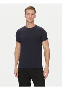 Calvin Klein T-Shirt K10K112724 Granatowy Slim Fit. Kolor: niebieski. Materiał: bawełna