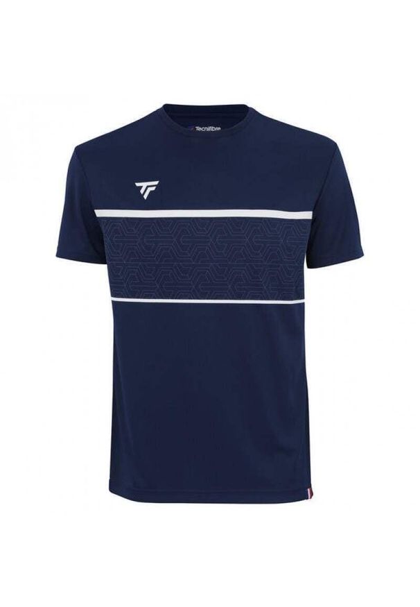 TECNIFIBRE - Koszulka T-shirt tenisowa męska Tecnifibre Team Tech Tee. Kolor: niebieski. Sport: tenis