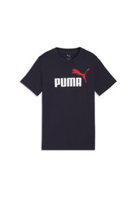 Puma - Młodzieżowa koszulka Essentials Colour z logo No.1 PUMA. Kolor: niebieski. Materiał: guma. Wzór: nadruk. Sport: joga i pilates #1