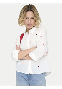 only - ONLY Koszula Heart 15332482 Biały Regular Fit. Kolor: biały. Materiał: bawełna #5