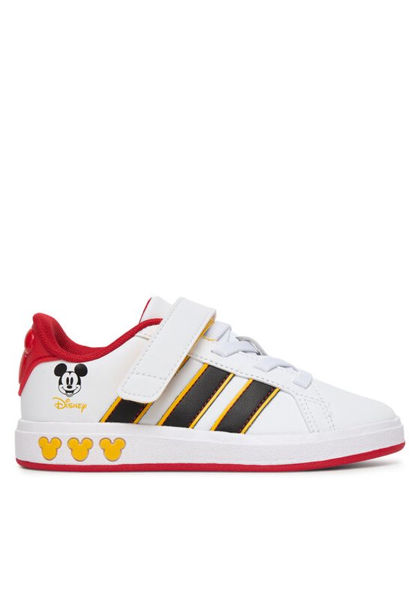 Adidas - adidas Sneakersy Grand Court Mickey El K JQ8067 Biały. Kolor: biały. Materiał: skóra