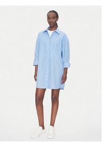 Tommy Jeans Sukienka koszulowa DW0DW21122 Niebieski Relaxed Fit. Kolor: niebieski. Materiał: bawełna. Typ sukienki: koszulowe #3