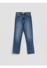 Reserved - Jeansy straight leg - granatowy. Kolor: niebieski