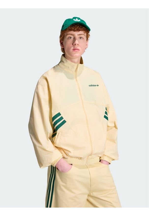 Adidas - adidas Bluza Cutline Tracktop KR7280 Kremowy Regular Fit. Kolor: kremowy. Materiał: syntetyk