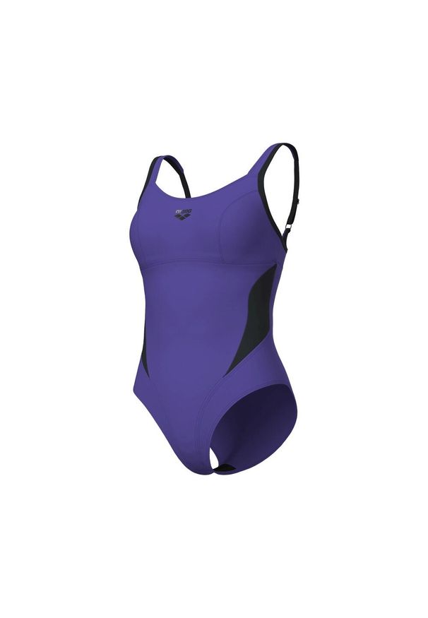 Strój kąpielowy damski jednoczęściowy plażowy na basen Arena Makimurax. Kolor: fioletowy