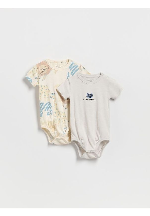 Reserved - Bawełniane body 2 pack - złamana biel. Materiał: bawełna
