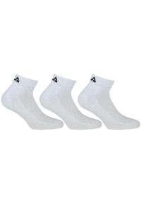 ZEAGLE - Skarpetki Unisex Fila 3 Pary Białe 35-38 - Komfort i Styl. Kolor: biały. Materiał: elastan, poliester, bawełna. Sport: fitness