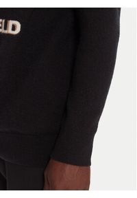 Karl Lagerfeld - KARL LAGERFELD Sweter 655030 554306 Czarny Regular Fit. Typ kołnierza: dekolt w karo. Kolor: czarny. Materiał: syntetyk #4