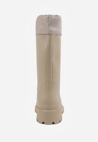 Born2be - Szare Kalosze ze Stoperem na Cholewce Eunosa. Okazja: na co dzień. Kolor: szary. Materiał: jeans. Szerokość cholewki: normalna. Styl: casual, elegancki #7