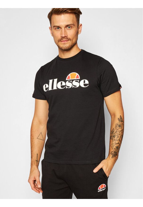 Ellesse T-Shirt Albany Tee SGS03237 Czarny Regular Fit. Kolor: czarny. Materiał: bawełna