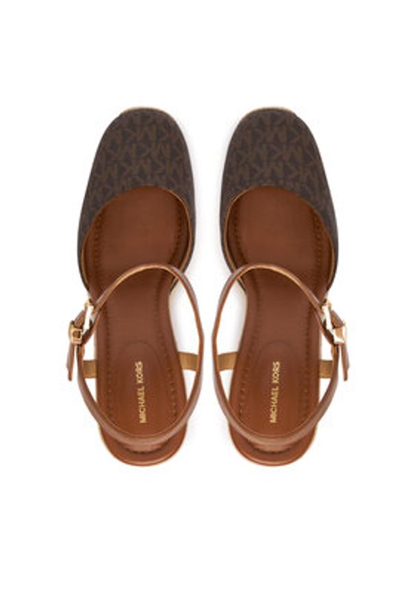 MICHAEL Michael Kors Espadryle Kenzie 40R6KZMS2B Brązowy. Kolor: brązowy. Materiał: skóra