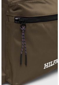 TOMMY HILFIGER - Tommy Hilfiger plecak męski kolor zielony duży z nadrukiem. Kolor: zielony. Materiał: poliester. Wzór: nadruk #3
