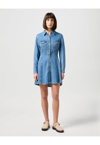Wrangler - WRANGLER DAMSKA SUKIENKA JEANSOWA WRANGLER A LINE SHIRT DRESS PARTNERS 112350340. Materiał: jeans #4
