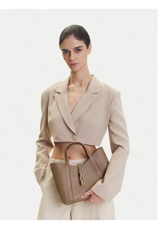 Furla Torebka Goccia S WB01789 BX3353 KH 3624S Beżowy. Kolor: beżowy. Materiał: skórzane