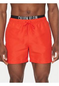 Calvin Klein Swimwear Szorty kąpielowe KM0KM01093 Czerwony Regular Fit. Kolor: czerwony. Materiał: syntetyk #1