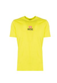 Diesel T-Shirt "T-Just" | A11184-RGRAI-5JE | Mężczyzna | Żółty. Okazja: na co dzień. Kolor: żółty. Materiał: bawełna. Wzór: nadruk. Styl: casual, klasyczny, elegancki #1