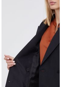 Polo Ralph Lauren Marynarka wełniana 211815087001 kolor czarny dwurzędowa gładka. Okazja: na co dzień. Typ kołnierza: polo. Kolor: czarny. Materiał: wełna. Wzór: gładki. Styl: casual, klasyczny #2
