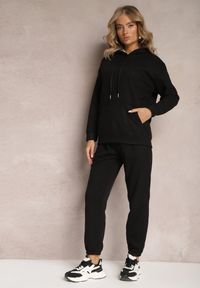 Renee - Czarny 2-częściowy Komplet Dresowy z Bluzą i Spodniami Orifira. Kolor: czarny. Materiał: dresówka
