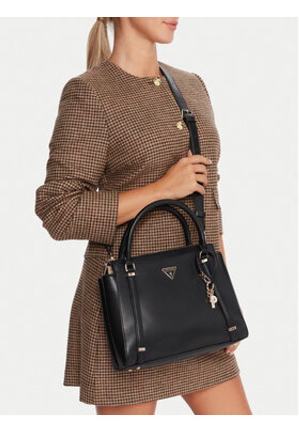 Guess Torebka Daryna II HWVG72 08060 Czarny. Kolor: czarny. Materiał: skórzane