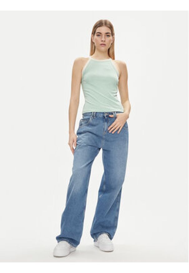 Lee Top 112350226 Zielony Slim Fit. Kolor: zielony. Materiał: syntetyk