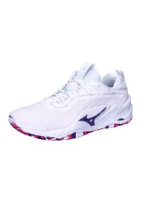 Damskie buty halowe Mizuno Wave Stealth Neo. Kolor: niebieski, wielokolorowy, biały. Model: Mizuno Wave. Sport: piłka ręczna #1