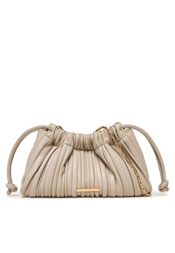 Calvin Klein Torebka Plisse Mini Drawstring Bag LV04F3077G Écru. Materiał: skórzane