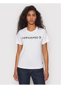 Converse T-Shirt 10023946-A02 Biały Standard Fit. Kolor: biały. Materiał: bawełna