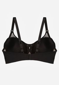 Renee - Czarno-Beżowy Koronkowy Biustonosz Ozdobiony Przezroczystą Wstawką Acalinai. Kolor: czarny. Materiał: koronka. Rodzaj stanika: przezroczysty. Wzór: aplikacja #7