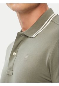 G-Star RAW - G-Star Raw Polo Dunda D17127-5864 Zielony Slim Fit. Typ kołnierza: polo. Kolor: zielony. Materiał: bawełna #5
