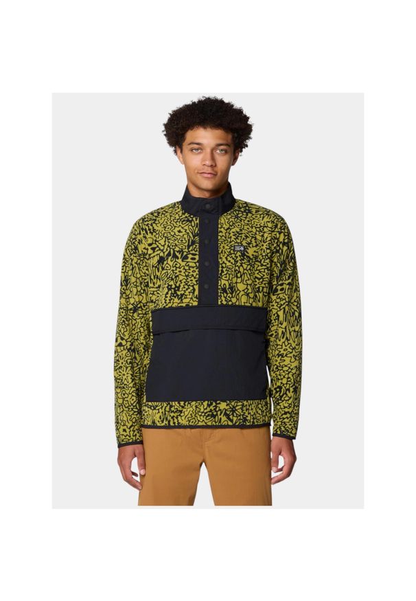 MOUNTAIN HARDWEAR - Sweter męski Mountain Hardwear Microchill Snap. Kolor: zielony. Materiał: polar. Sport: turystyka piesza