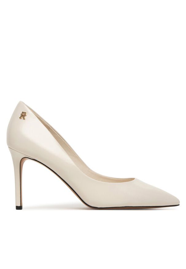 TOMMY HILFIGER - Tommy Hilfiger Szpilki Essential Pointed Pump FW0FW09362 Écru. Materiał: skóra. Obcas: na szpilce