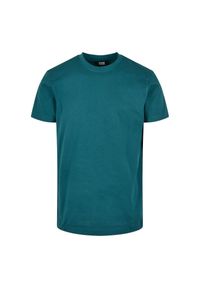 Urban Classics - Męska Podstawowa Koszulka Gładka. Kolor: niebieski. Wzór: gładki. Sport: turystyka piesza #1
