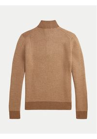 Polo Ralph Lauren Sweter 710948865002 Beżowy Regular Fit. Typ kołnierza: polo. Kolor: beżowy. Materiał: wełna #8