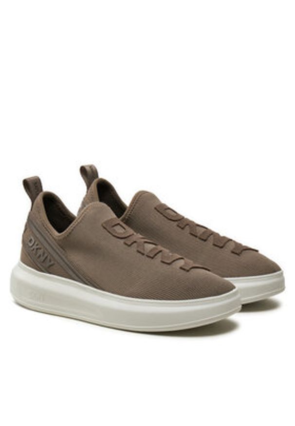 DKNY Sneakersy Jonas K4403462 Brązowy. Kolor: brązowy. Materiał: materiał