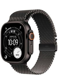 APPLE - Smartwatch Apple Watch Ultra 3 GPS + Cellular 49mm Black Titanium / Titanium Milanese Loop S Czarny (MF1N4QC/A). Rodzaj zegarka: smartwatch. Kolor: czarny #1