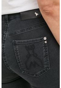 Patrizia Pepe jeansy damskie medium waist. Kolor: czarny