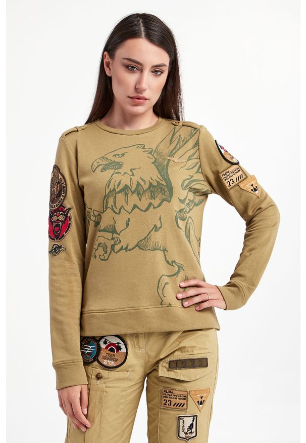 Aeronautica Militare - Bluza AERONAUTICA MILITARE. Długość rękawa: długi rękaw. Długość: długie. Wzór: aplikacja, nadruk