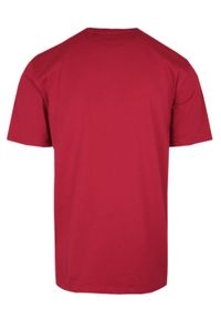 T-Shirt Męski - Czerwony z Napisem - Pako Jeans. Okazja: na co dzień. Kolor: czerwony. Materiał: bawełna. Wzór: nadruk. Styl: casual