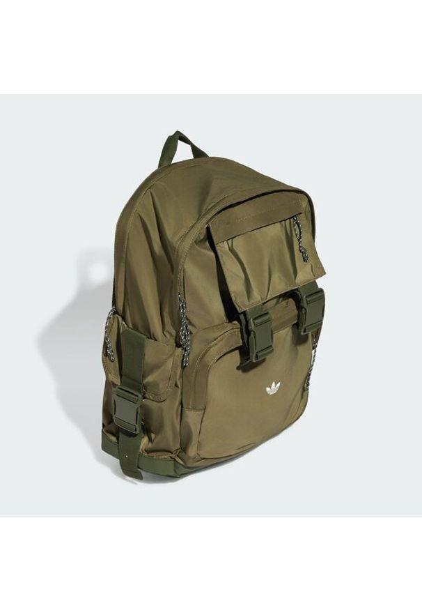 Adidas - adidas Plecak Backpack KQ6370 Zielony. Kolor: zielony. Materiał: materiał