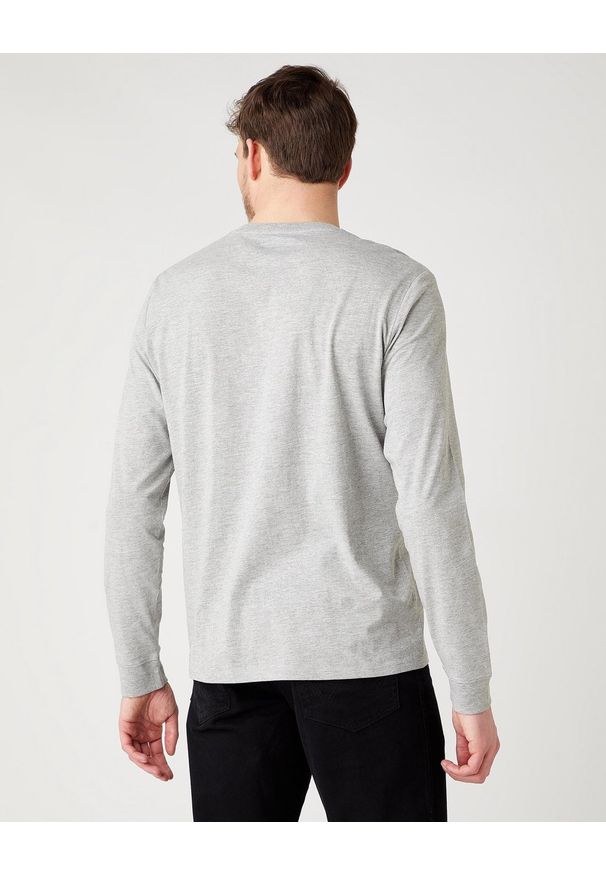 Wrangler - WRANGLER LS AMERICANA TEE MID GREY MEL W7J5D3X37 112141549