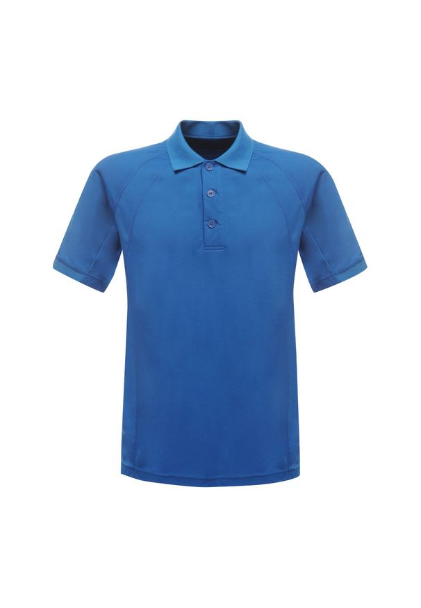 Regatta - Męska Koszulka Polo Coolweave. Typ kołnierza: polo. Kolor: niebieski, wielokolorowy, szary