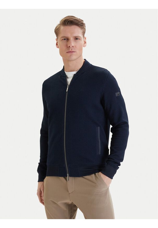 Bugatti Bluza 8750-15171E Granatowy Regular Fit. Kolor: niebieski. Materiał: bawełna