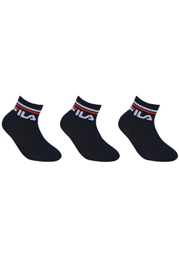 Skarpety Fila dla Dzieci 3-Pack Granatowy Rozmiar 27-30. Kolor: niebieski. Materiał: bawełna