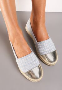 Renee - Niebieskie Espadryle z Tweedowego Materiału z Plecionką na Podeszwie Hexiria. Kolor: niebieski. Materiał: materiał. Styl: elegancki #5