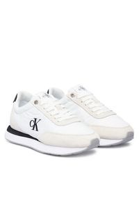 Calvin Klein Sneakersy Retro Runner Ess Mix Mat Wmn YW0YW01990 Biały. Kolor: biały. Materiał: materiał #4